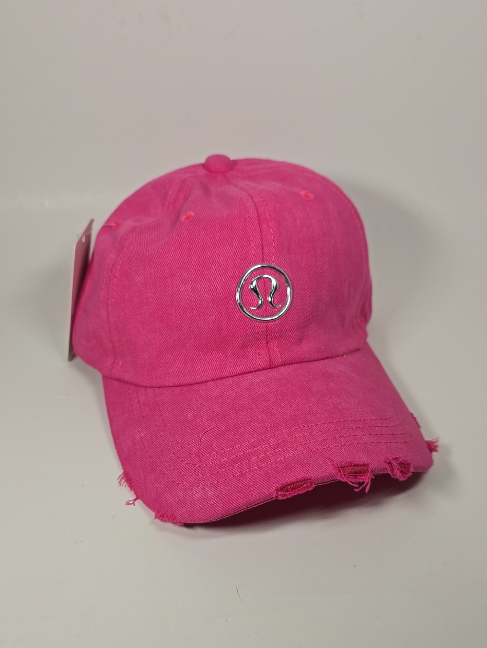 lululemon athletica Hot Pink Baseball Cap with Silver Logo NWT